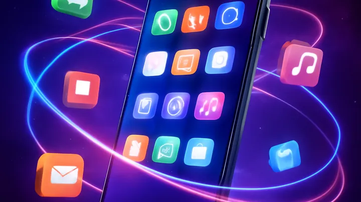 MVPPH COM Sleek smartphone floating in space